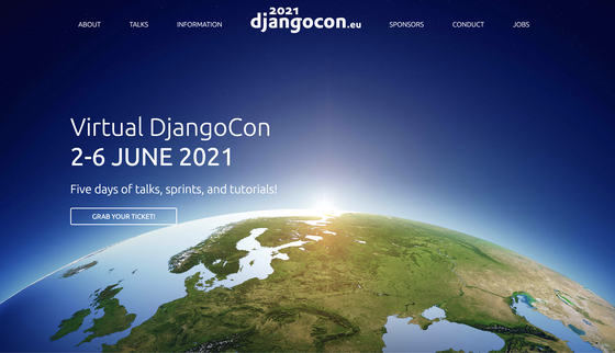 DjangoCon EU 2021 screenshot